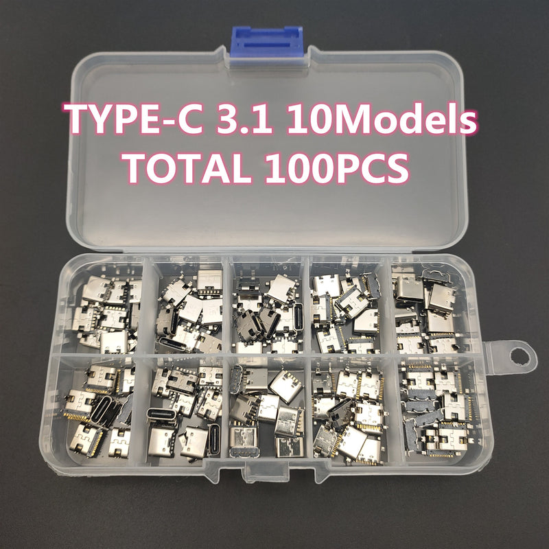 100Pcs/Lot 10Models Type-C Usb Charging Dock