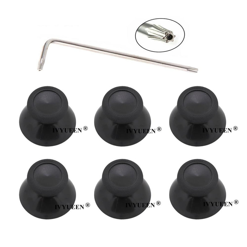 6 Pcs Black 3d Analog Joystick Stick for XBox